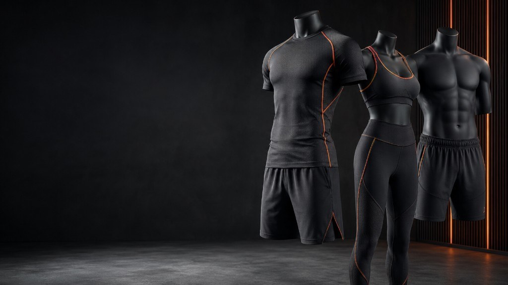 Gym tees, tanks and training layers on showroom forms