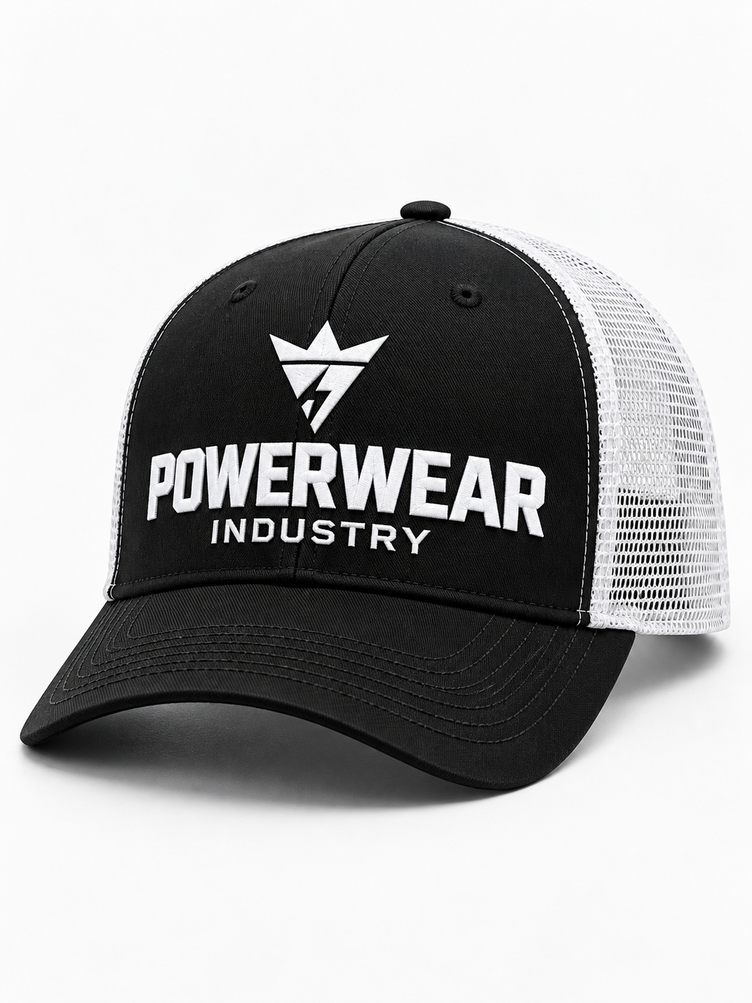 Wholesale Black White Mesh Trucker Cap - Custom Manufacturing | Power Wear Industry