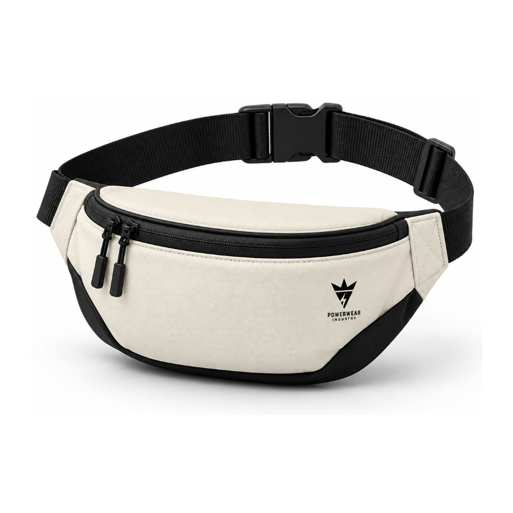 Cream Black Minimalist Crossbody Waist Bag - Power Wear Industry