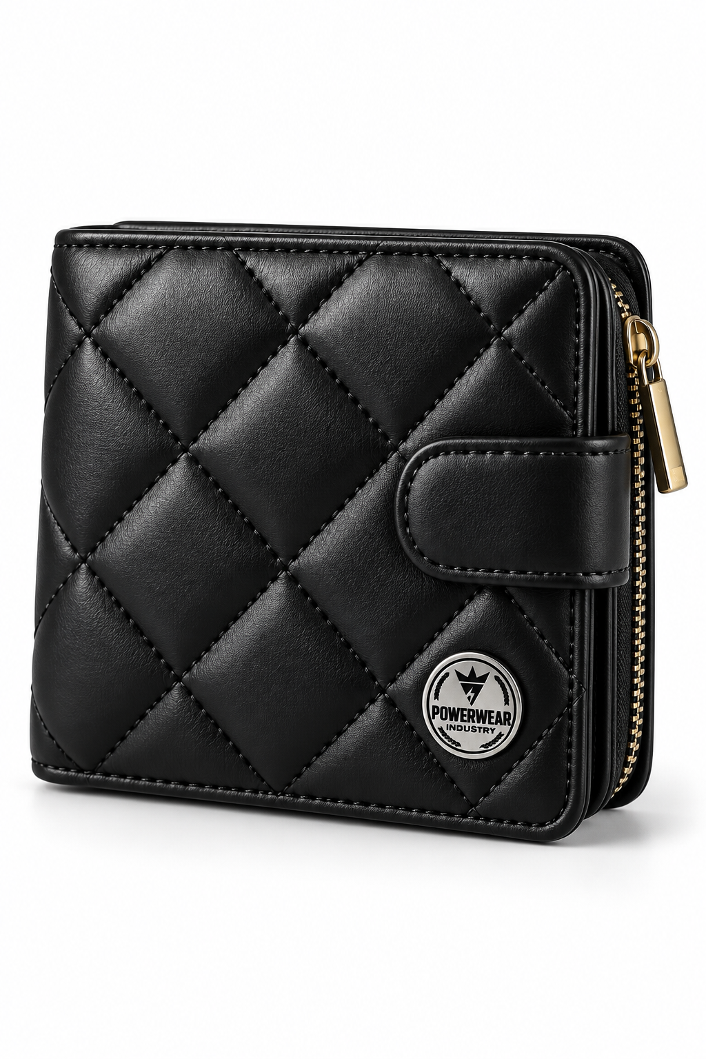 Wholesale Ladies Black Quilted Wallet - Custom Manufacturing | Power Wear Industry