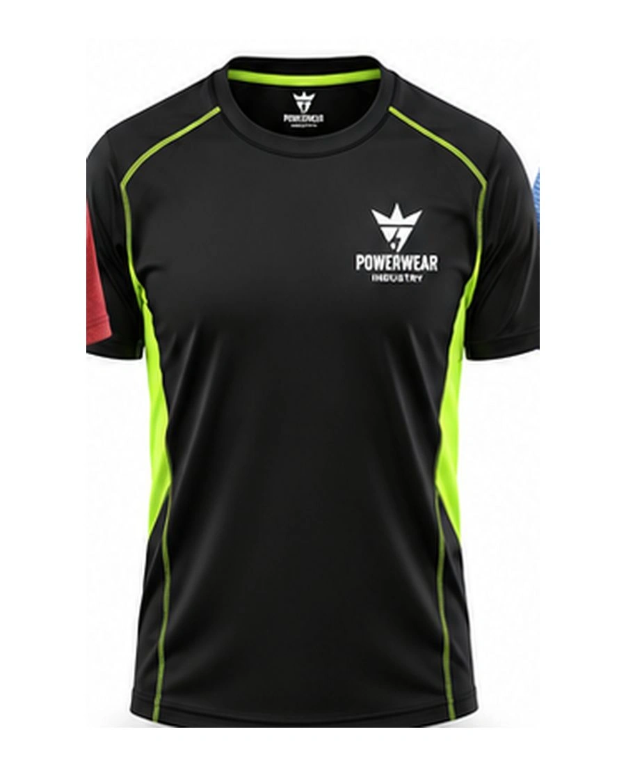 Anti-Odor Poly-Spandex Activewear T-Shirt by Power Wear Industry with branded crest