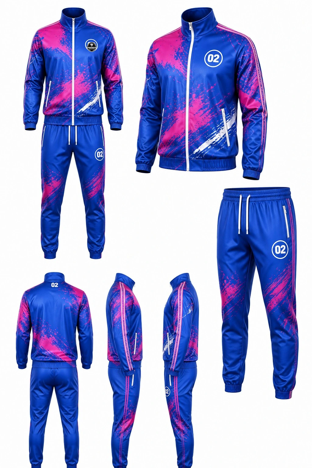 Custom Tracksuit — Design 07 by Power Wear Industry with left-chest logo