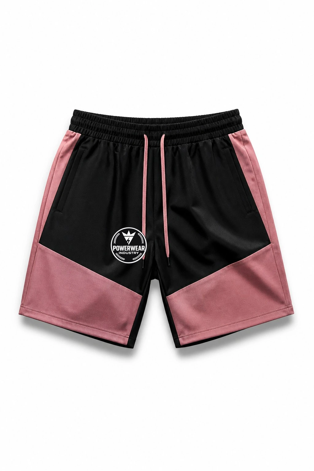 Custom Streetwear Shorts — Design 06 by Power Wear Industry with branded badge