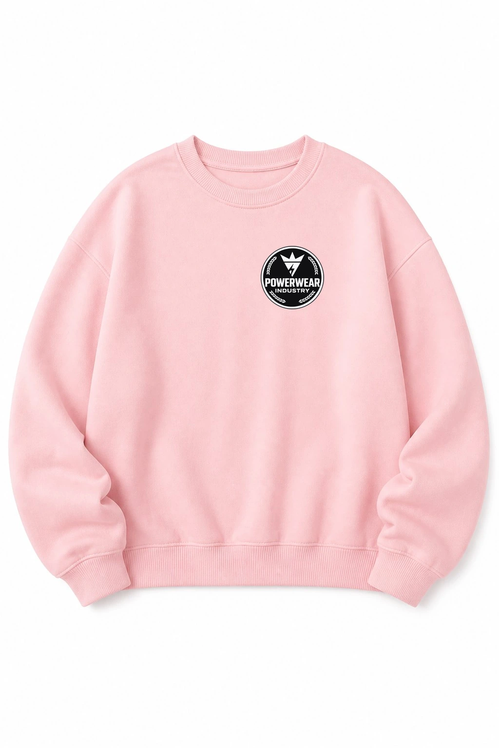 Custom Crewneck Sweatshirt — Design 10 by Power Wear Industry with branded badge