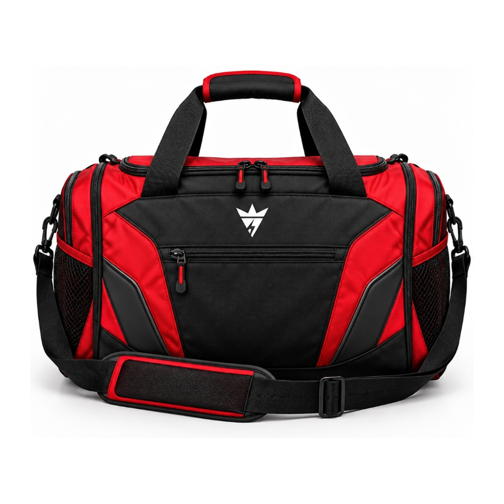Red Black Athletic Sport Duffle Bag - Power Wear Industry