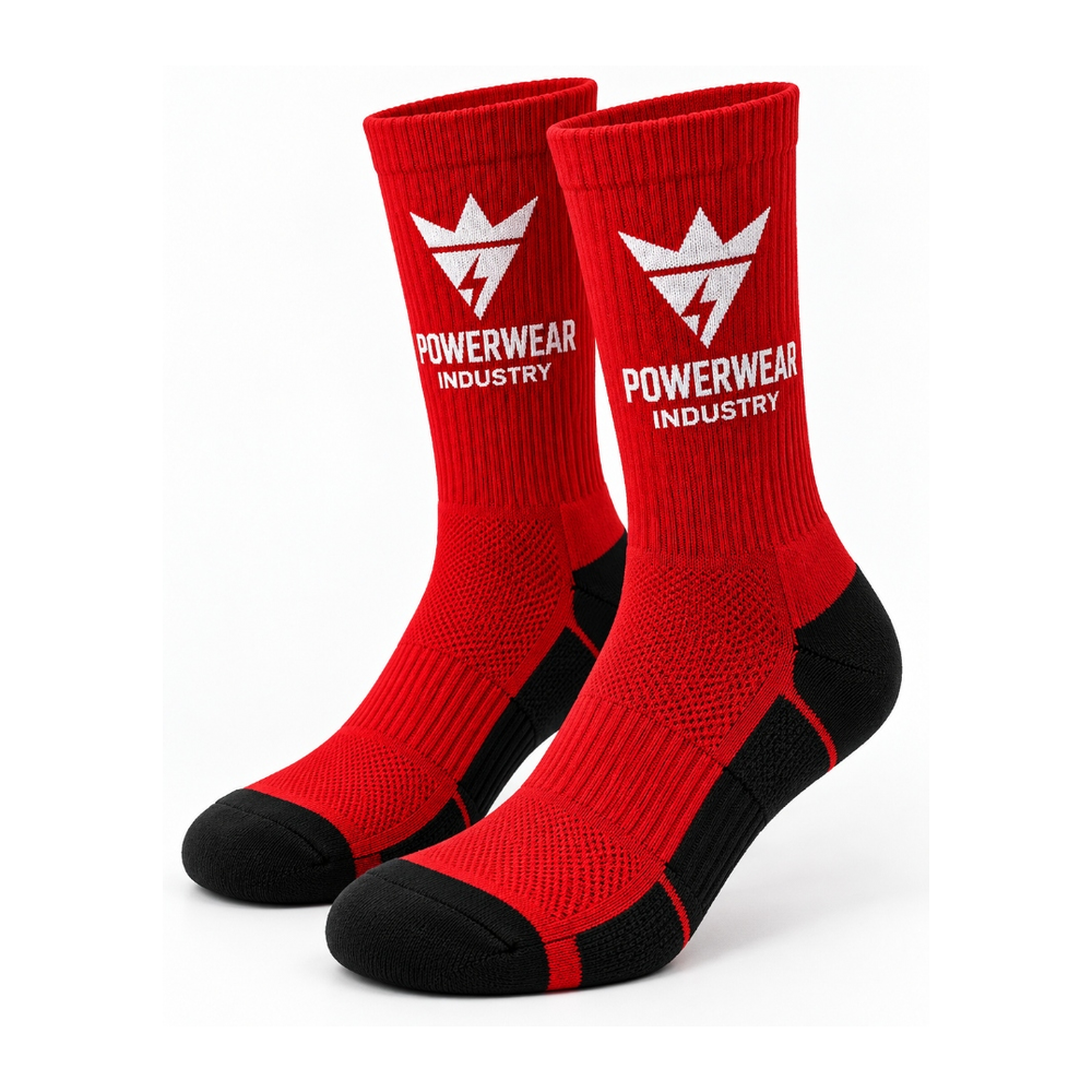 Red Athletic Sports Socks - Power Wear Industry