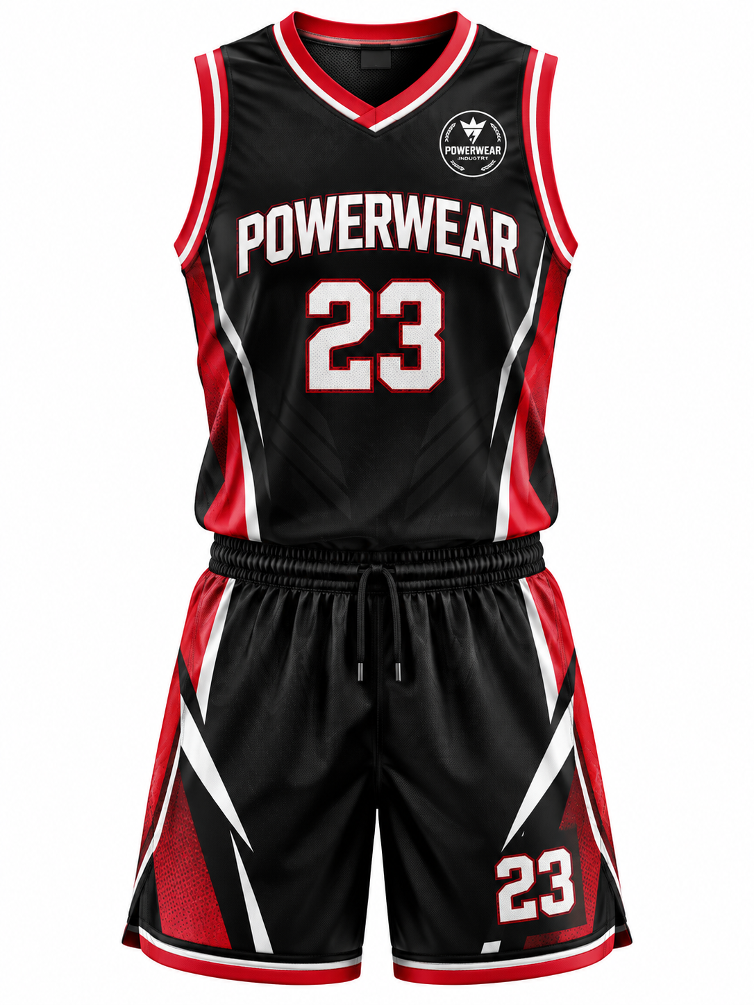 Black Red Basketball Uniform - Powerwear Industry