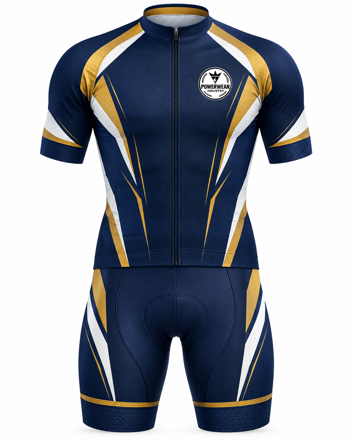 Navy Gold Cycling Kit - Powerwear Industry