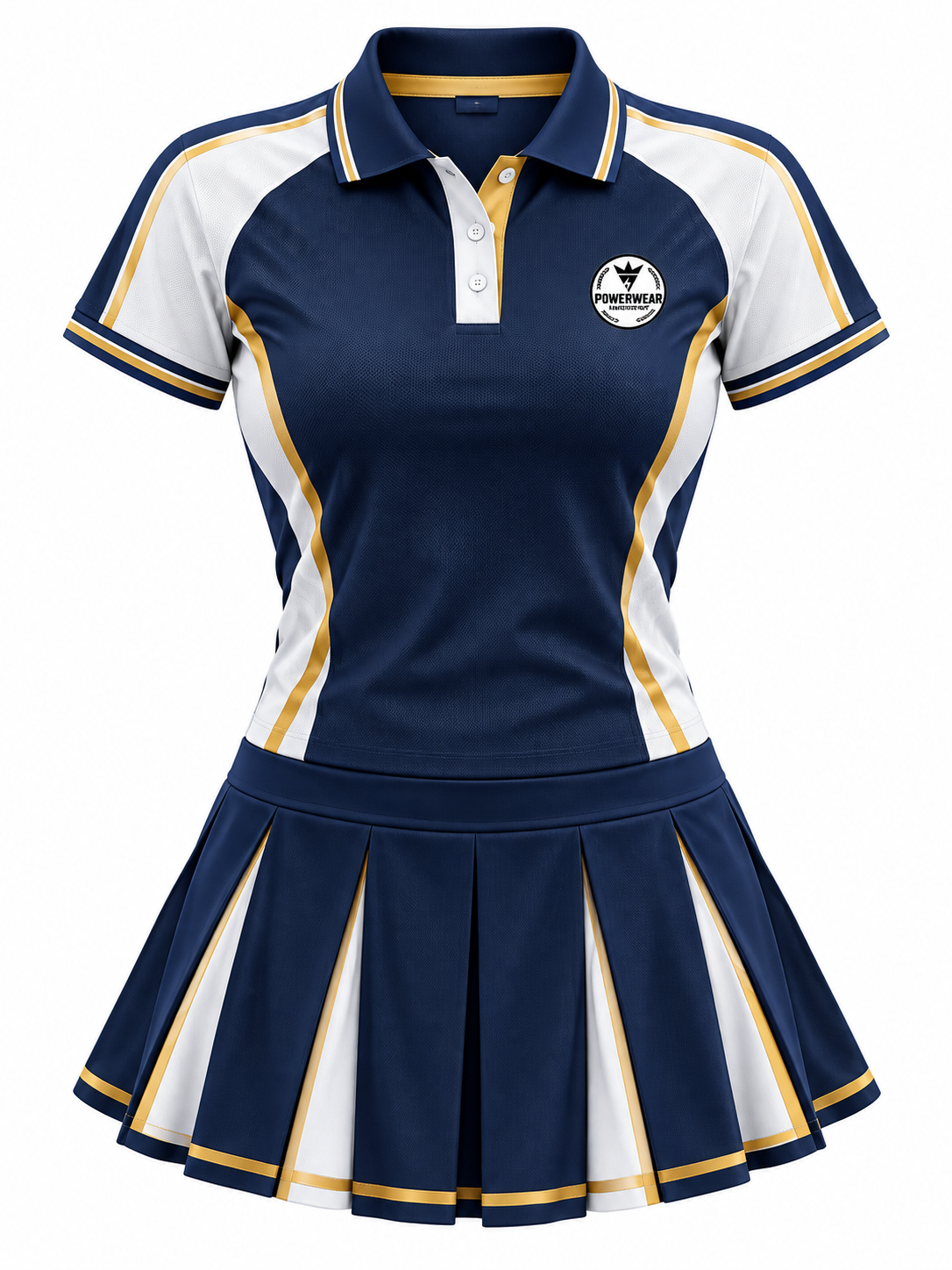 Navy Gold Tennis Uniform - Powerwear Industry